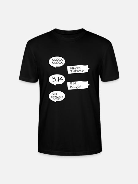Funny Math Jokes In Pi - Stanley/Stella CRAFTER Unisex Organic T-Shirt - black