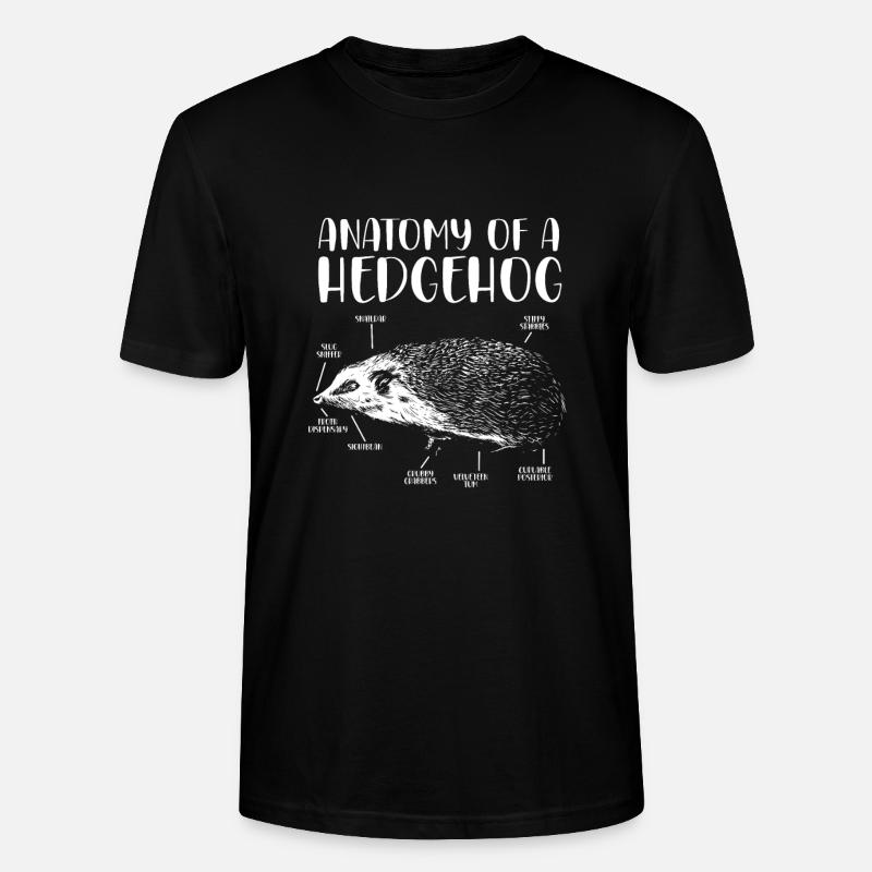 Anatomie d’un hérisson - T-shirt bio CRAFTER Stanley Stella Unisexe - noir