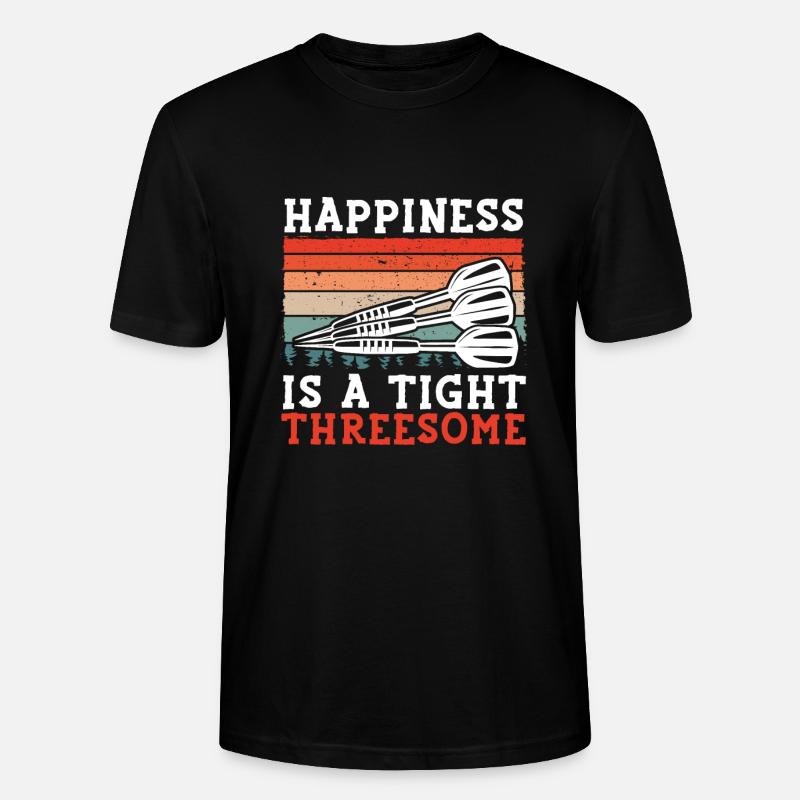 Happiness is a close threesome - Stanley/Stella CRAFTER Unisex Organic T-Shirt - black