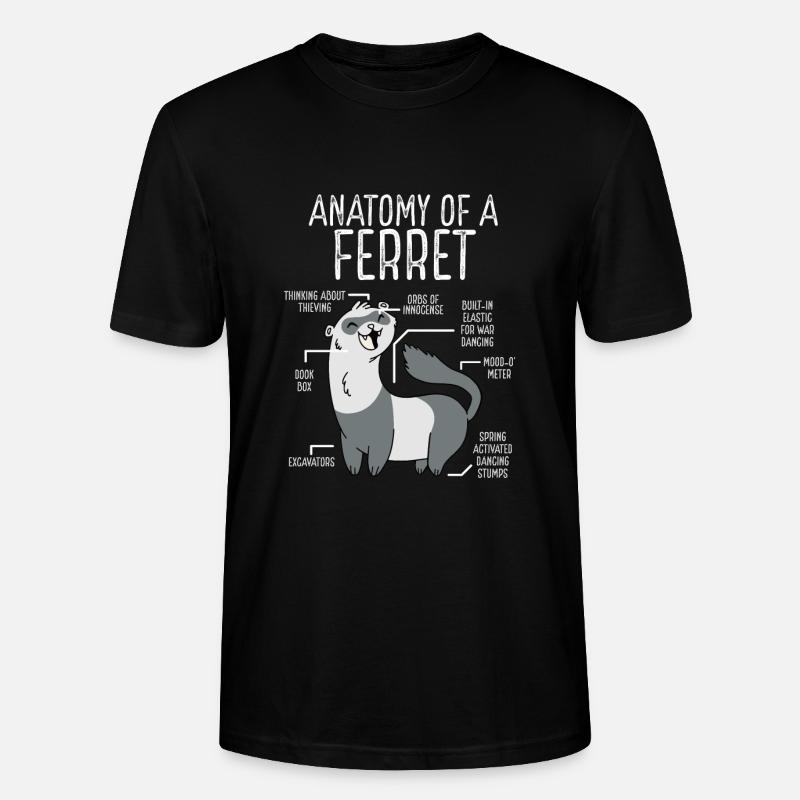 Anatomie Eines Frettchens - Stanley/Stella Unisex Bio-T-Shirt CRAFTER - Schwarz