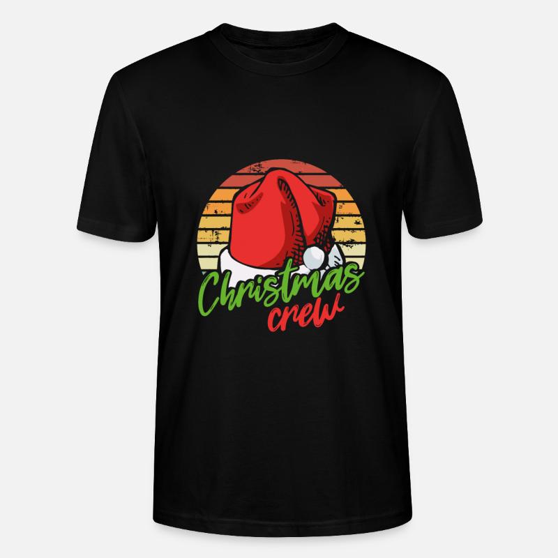 Équipe de Noël rétro - T-shirt bio CRAFTER Stanley Stella Unisexe - noir