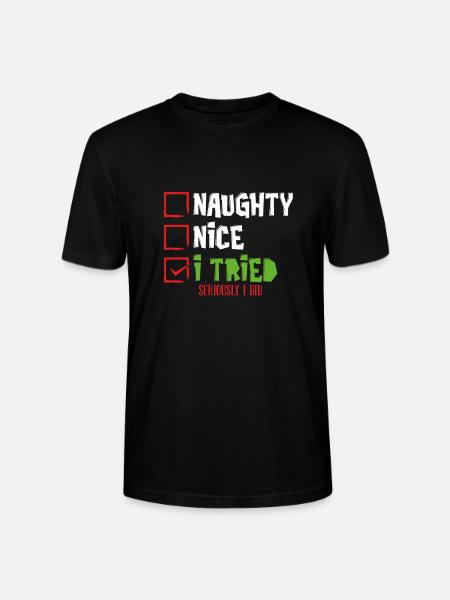 I really tried - Stanley/Stella CRAFTER Unisex Organic T-Shirt - black