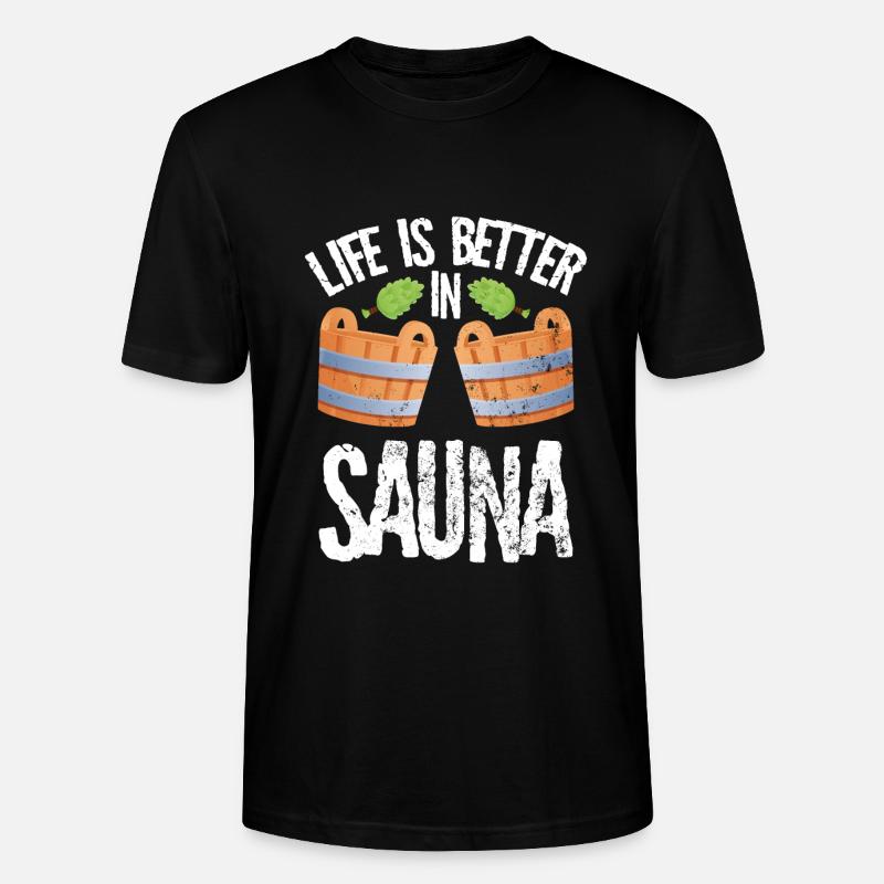 Ich Liebe Saunen - Stanley/Stella Unisex Bio-T-Shirt CRAFTER - Schwarz