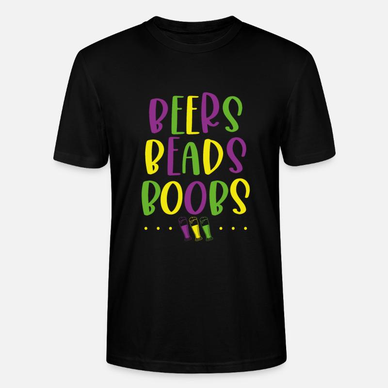 Bier perlen Brüste - Stanley/Stella Unisex Bio-T-Shirt CRAFTER - Schwarz