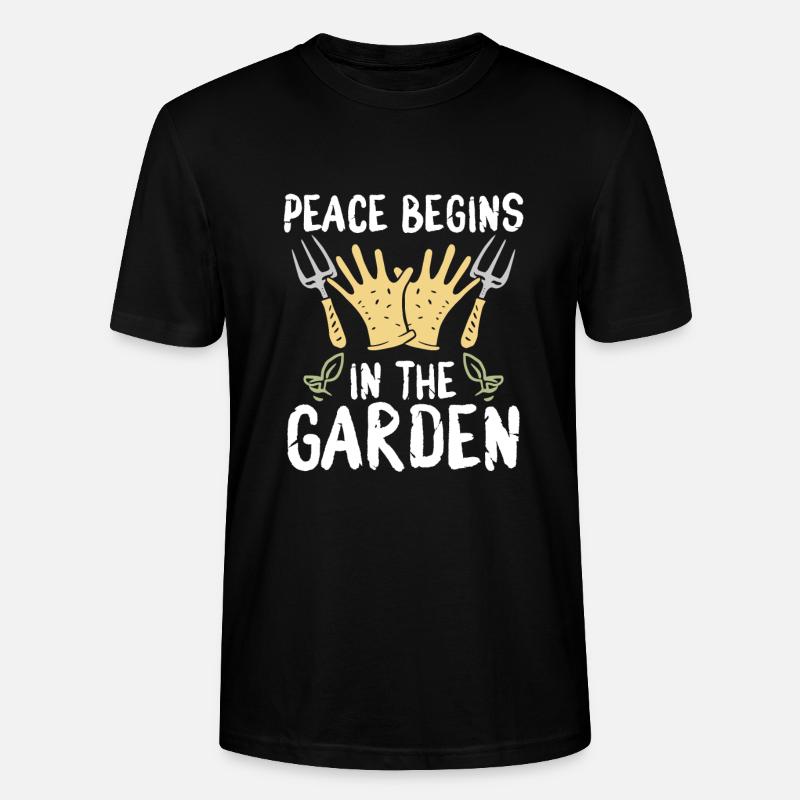 Frieden Beginnt Im Garten - Stanley/Stella Unisex Bio-T-Shirt CRAFTER - Schwarz