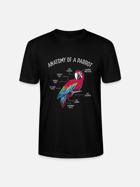 Anatomy of a parrot - Stanley/Stella CRAFTER Unisex Organic T-Shirt - black