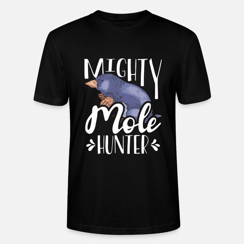 Mighty Mole Hunter - Stanley/Stella CRAFTER Unisex Organic T-Shirt - black