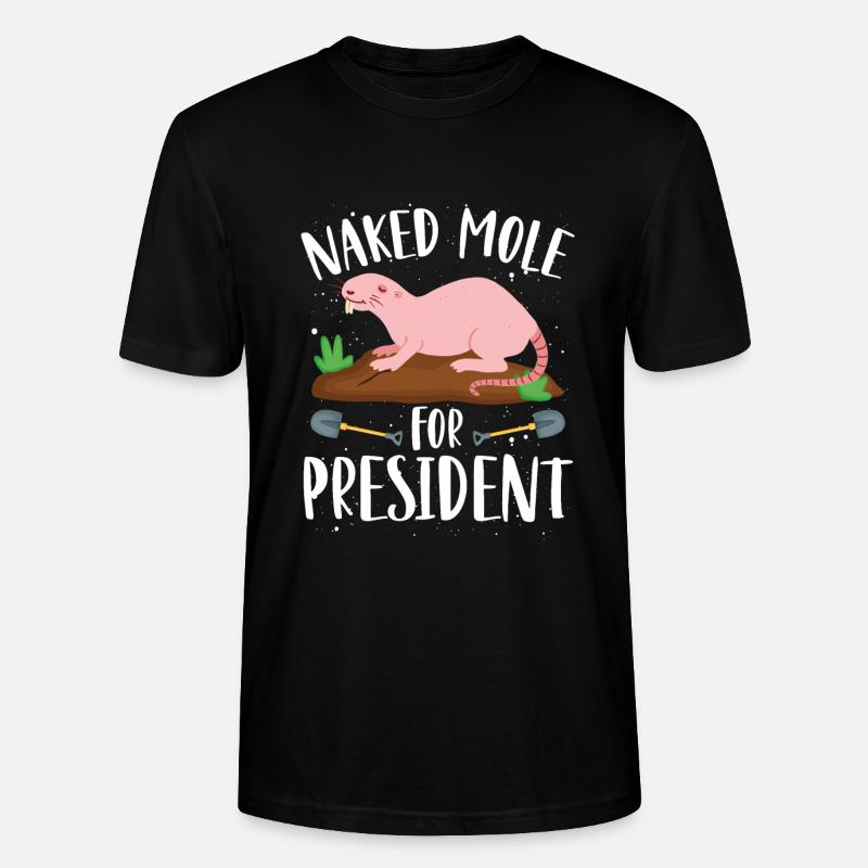 Rat-taupe nu pour le président - T-shirt bio CRAFTER Stanley Stella Unisexe - noir