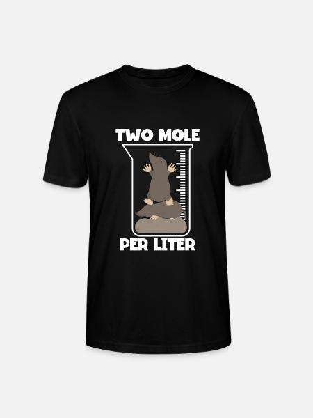 Two moles per litre - Stanley/Stella CRAFTER Unisex Organic T-Shirt - black