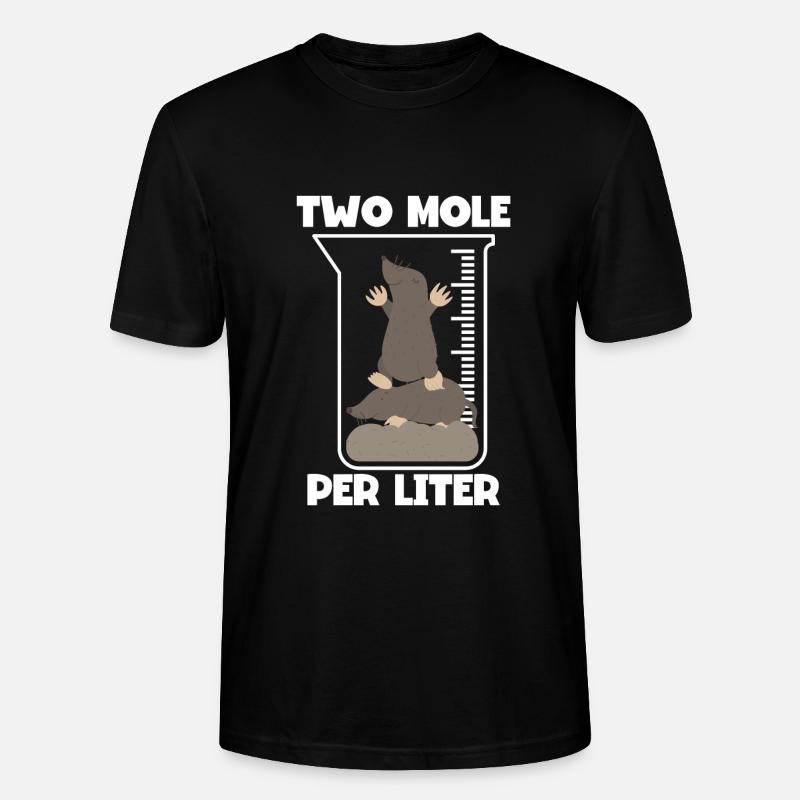 Two moles per litre - Stanley/Stella CRAFTER Unisex Organic T-Shirt - black