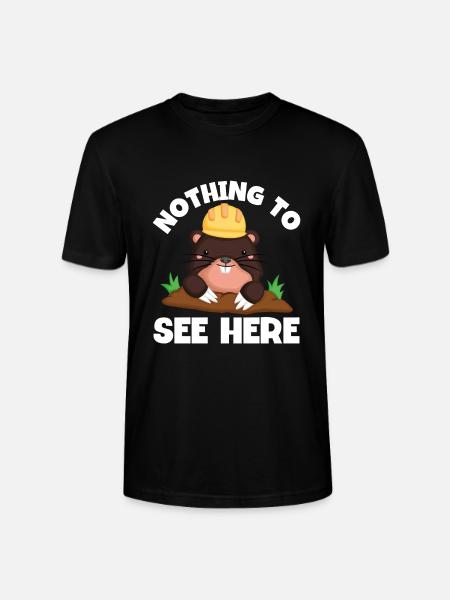 Mole nothing to see here - Stanley/Stella CRAFTER Unisex Organic T-Shirt - black