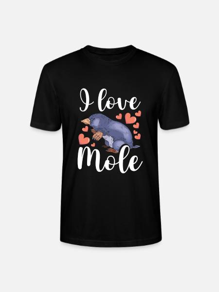 I love mole - Stanley/Stella CRAFTER Unisex Organic T-Shirt - black
