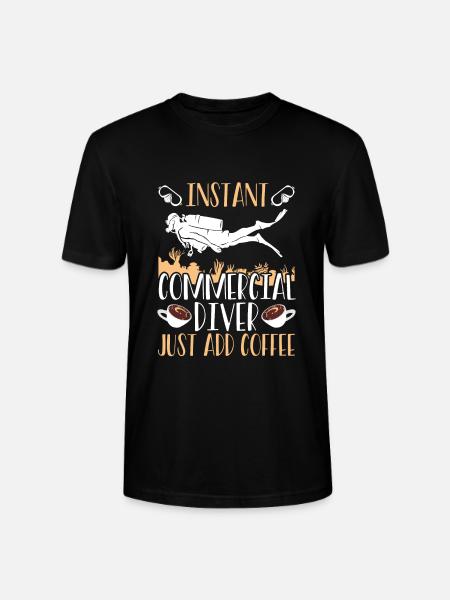 Diver ajoute simplement du café - T-shirt bio CRAFTER Stanley Stella Unisexe - noir