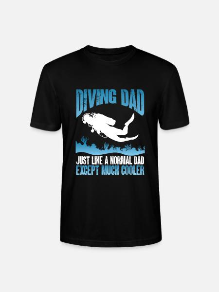 Diving father - Stanley/Stella CRAFTER Unisex Organic T-Shirt - black