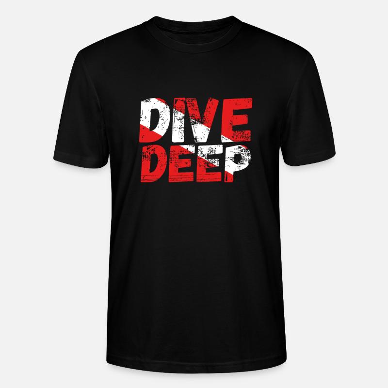 Dive deep A diver - Stanley/Stella CRAFTER Unisex Organic T-Shirt - black