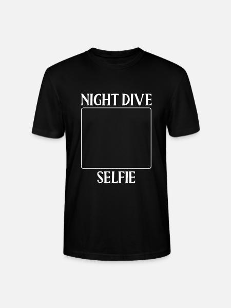 Night Diving Selfie - Stanley/Stella CRAFTER Unisex Organic T-Shirt - black