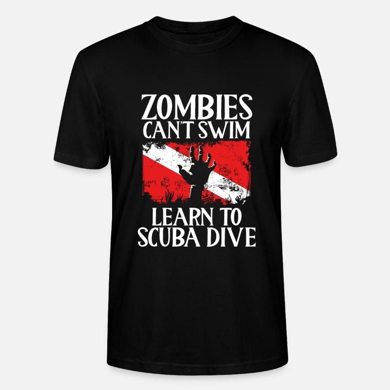 Zombies cannot learn to swim, - Stanley/Stella CRAFTER Unisex Organic T-Shirt - black