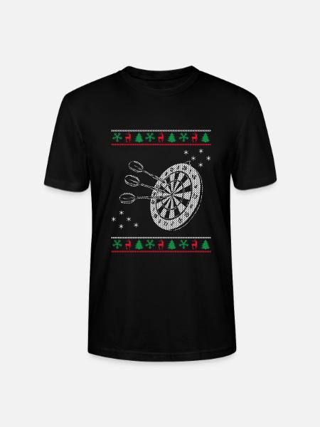 Dartboard In Christmas - Stanley/Stella CRAFTER Unisex Organic T-Shirt - black