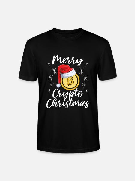 Merry Bitcoin Christmas - Stanley/Stella CRAFTER Unisex Organic T-Shirt - black
