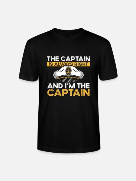 The captain is always right - Stanley/Stella CRAFTER Unisex Organic T-Shirt - black