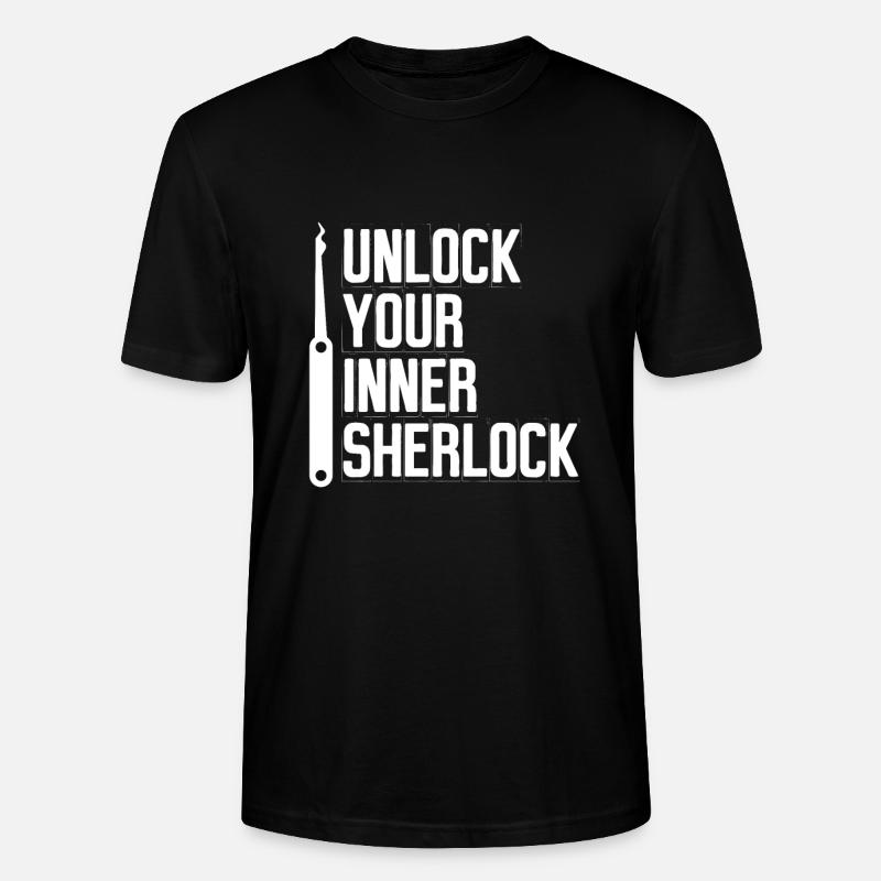 Déverrouillez votre Sherlock intérieur - T-shirt bio CRAFTER Stanley Stella Unisexe - noir