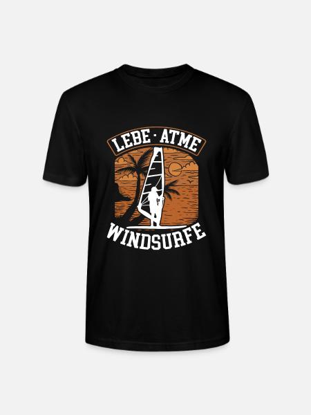 Live Breath Windsurfing - Stanley/Stella CRAFTER Unisex Organic T-Shirt - black