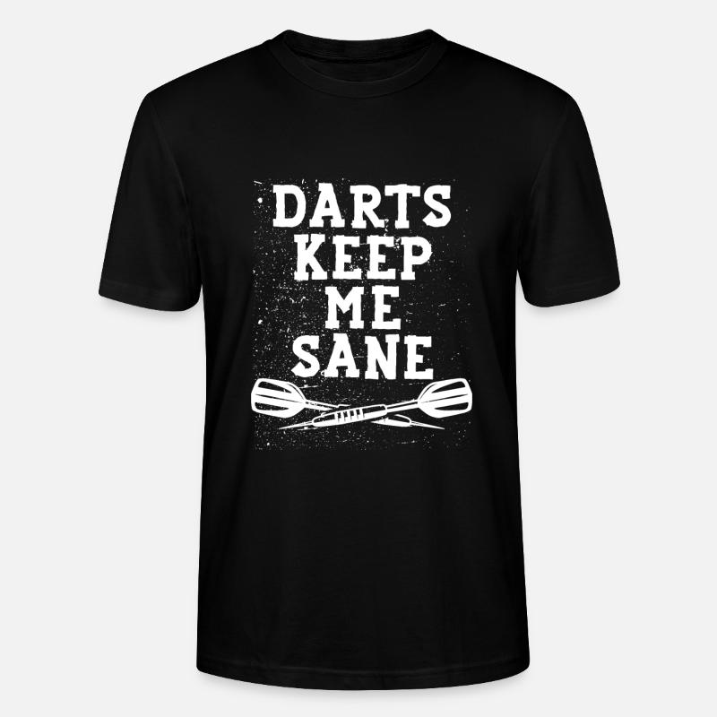 Playing darts keeps me healthy - Stanley/Stella CRAFTER Unisex Organic T-Shirt - black