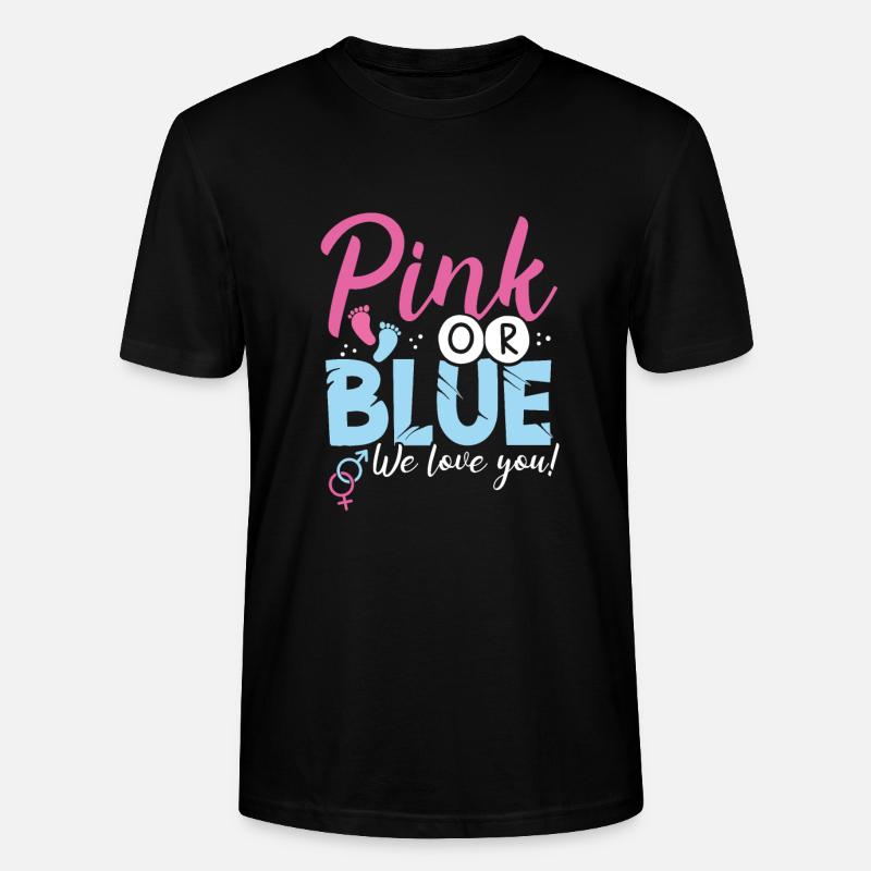Rose ou bleu, on t’aime - T-shirt bio CRAFTER Stanley Stella Unisexe - noir