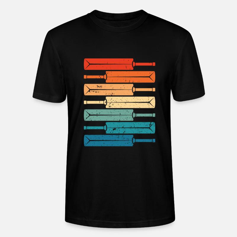 Battes de cricket colorées - T-shirt bio CRAFTER Stanley Stella Unisexe - noir