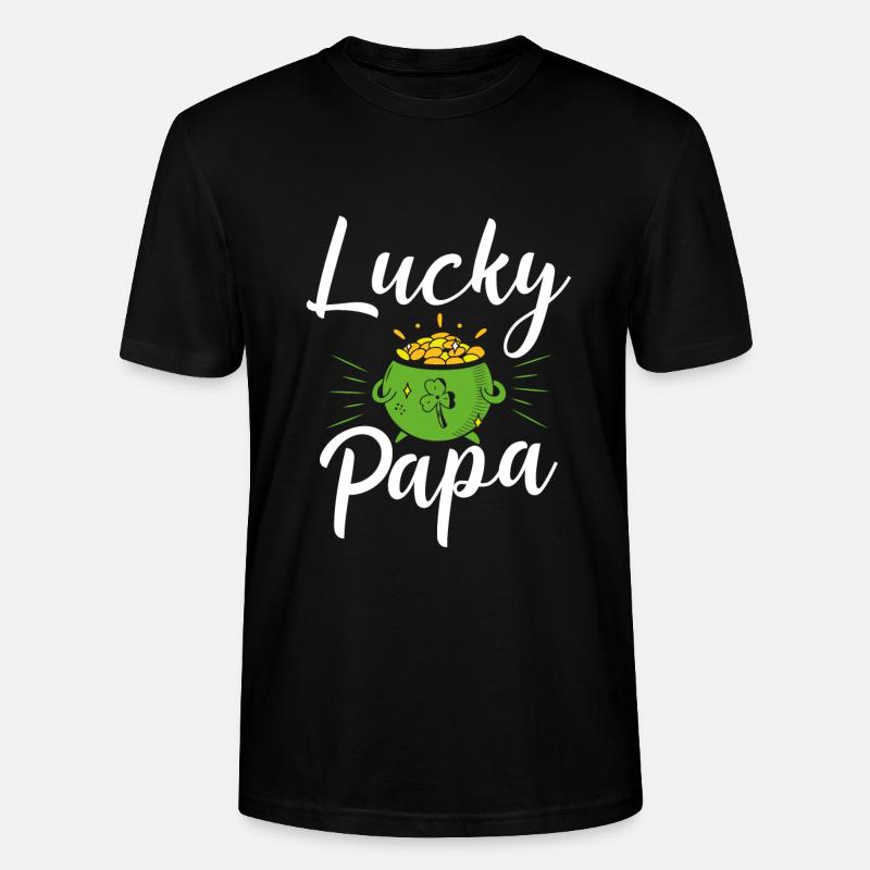 Glücklicher Papa - Stanley/Stella Unisex Bio-T-Shirt CRAFTER - Schwarz