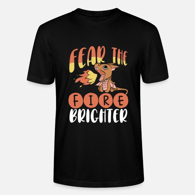Fürchte Das Drachenfeuer Heller - Stanley/Stella Unisex Bio-T-Shirt CRAFTER - Schwarz