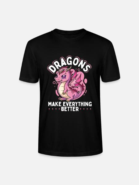 Dragons make everything better - Stanley/Stella CRAFTER Unisex Organic T-Shirt - black