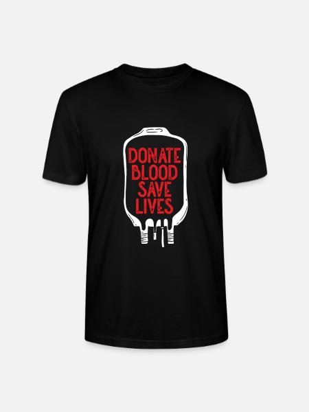 Donate blood, save lives - Stanley/Stella CRAFTER Unisex Organic T-Shirt - black
