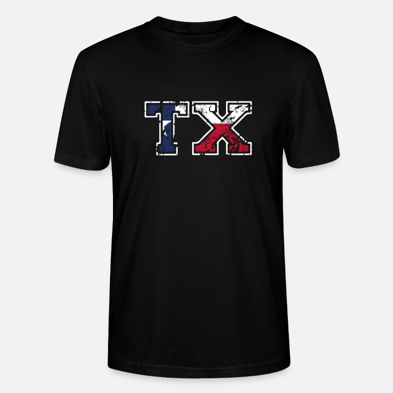 Texas Drapeau américain Noir - T-shirt bio CRAFTER Stanley Stella Unisexe - noir