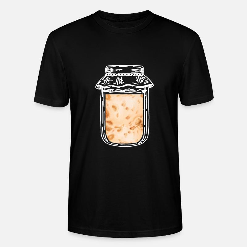 Levain dans un bocal - T-shirt bio CRAFTER Stanley Stella Unisexe - noir