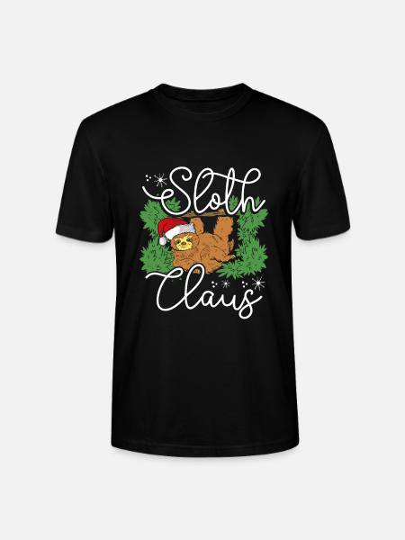Christmas sloth - Stanley/Stella CRAFTER Unisex Organic T-Shirt - black