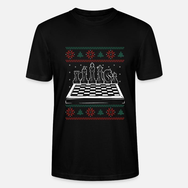 Échiquier de Noël - T-shirt bio CRAFTER Stanley Stella Unisexe - noir