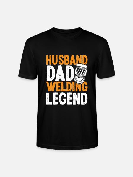 Husband Dad Welding Legend - Stanley/Stella CRAFTER Unisex Organic T-Shirt - black