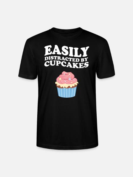 Easily Distracted By Cupcakes - Stanley/Stella Unisex Bio-T-Shirt CRAFTER - Schwarz