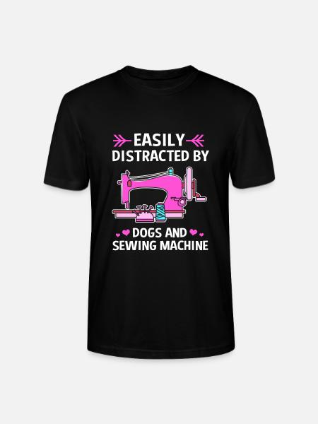 Sewing Machine Seamstress - Stanley/Stella CRAFTER Unisex Organic T-Shirt - black