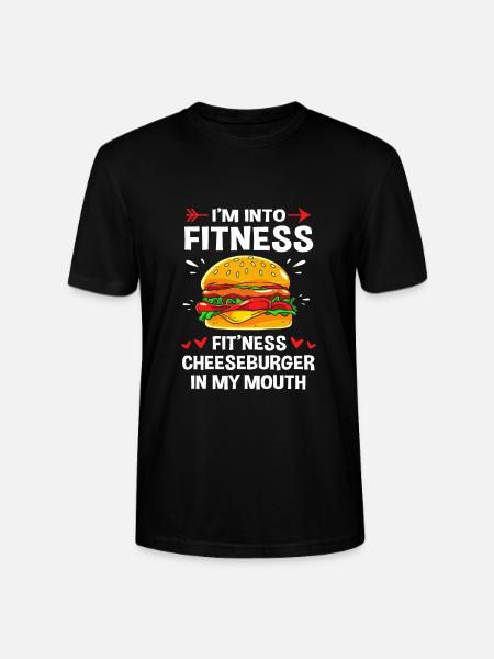 Cheeseburger Burger - Stanley/Stella CRAFTER Unisex Organic T-Shirt - black