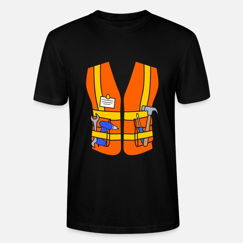 Construction worker construction site - Stanley/Stella CRAFTER Unisex Organic T-Shirt - black