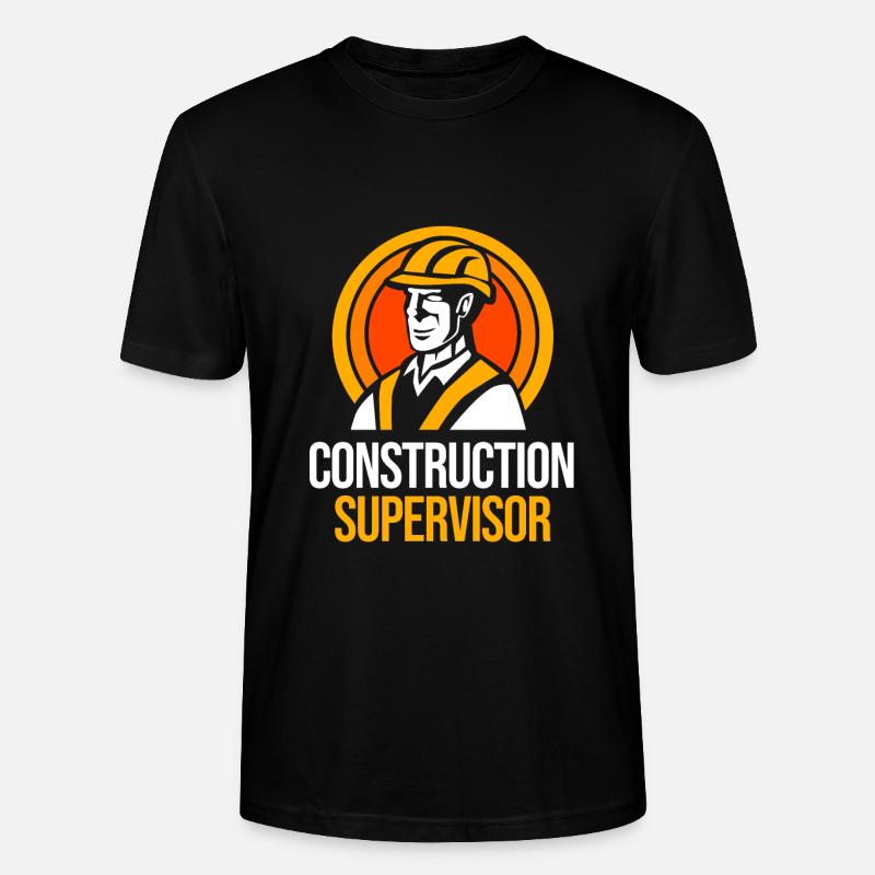 Construction worker construction site - Stanley/Stella CRAFTER Unisex Organic T-Shirt - black