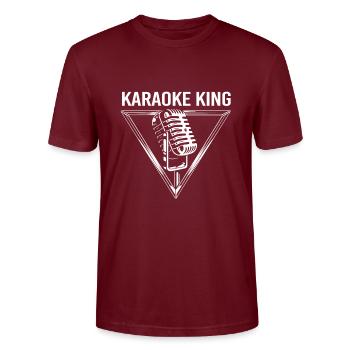 Karaoké - T-shirt bio CRAFTER Stanley Stella Unisexe - bordeaux - Devant - Alina (178cm) & Michal (187cm)