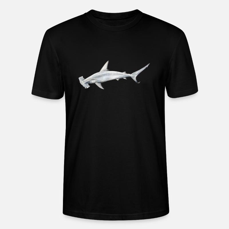 requin Martillon - requin-marteau - Réquin - T-shirt bio CRAFTER Stanley Stella Unisexe - noir