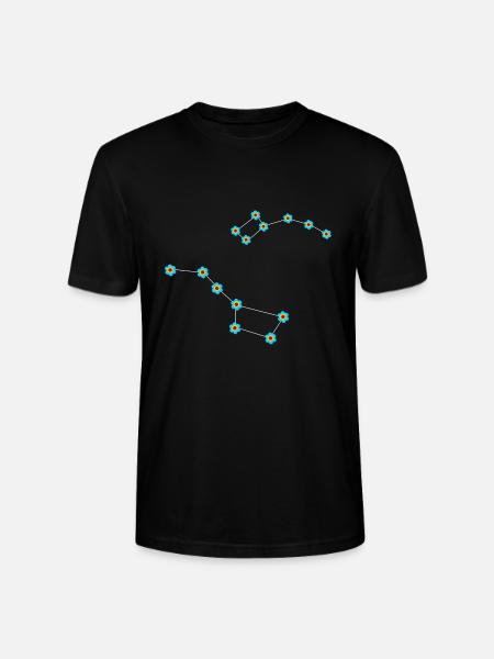 Großer Wagen Kleiner Wagen Sternbild Konstellation - Stanley/Stella Unisex Bio-T-Shirt CRAFTER - Schwarz