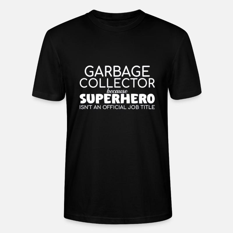 Garbage collector Superhero - Stanley/Stella Unisex Bio-T-Shirt CRAFTER - Schwarz