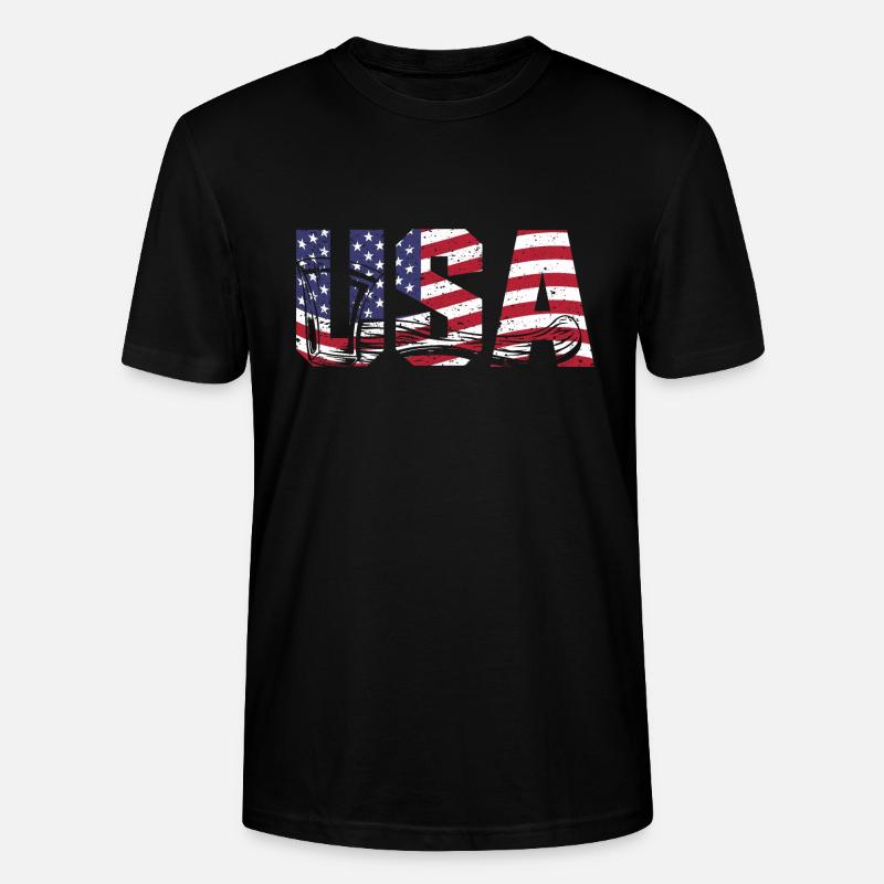 Lancer de hache usa - T-shirt bio CRAFTER Stanley Stella Unisexe - noir
