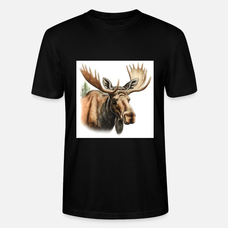 Elch - Stanley/Stella Unisex Bio-T-Shirt CRAFTER - Schwarz