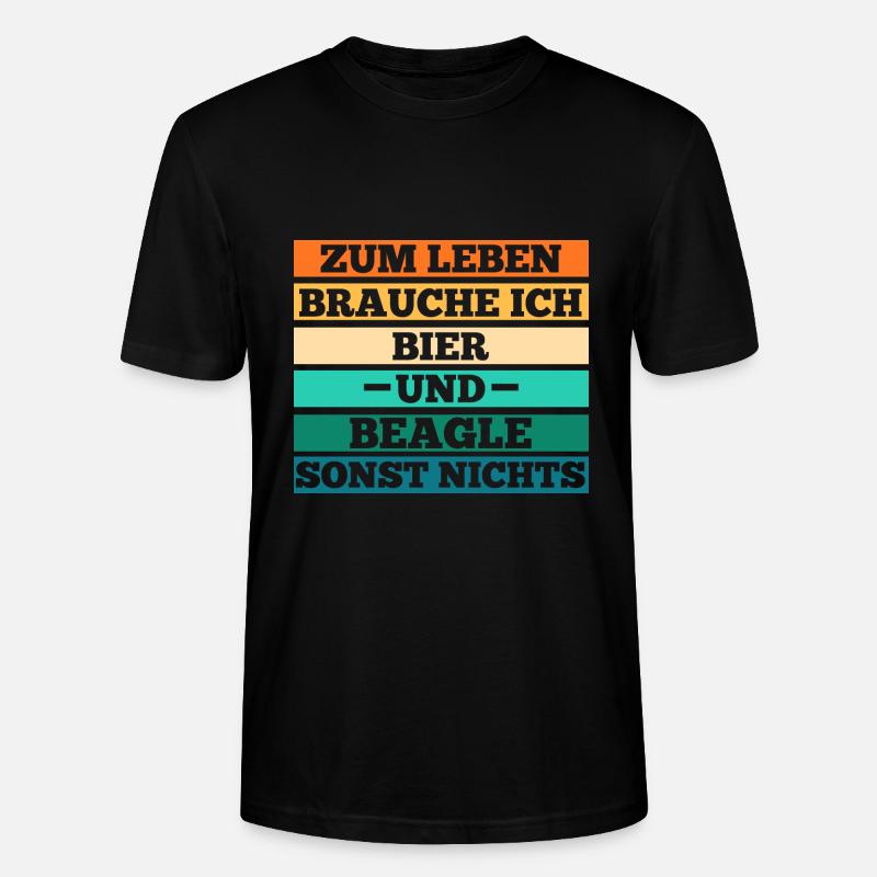 Hund Bier Beagle - Stanley/Stella Unisex Bio-T-Shirt CRAFTER - Schwarz